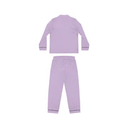 Elegant Women's Satin Pajamas Set - Lavender Pattern for Cozy Nights