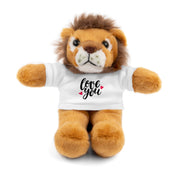 Cute Stuffed Animal with 'Love You' Tee - Perfect Gift for Kids and Beloved Ones