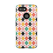 Colorful Diamond Pattern Google Pixel Phone Case - Tough Cases