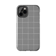 Chic Houndstooth Tough Phone Case - Stylish and Durable Protection