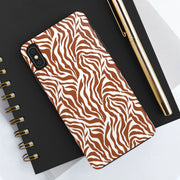 Stylish Zebra Print Tough Phone Case - Durable Protection & Trendy Design
