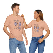 Serpent and Flower Graphic Unisex Tee - Nature-Inspired Design