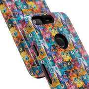 Colorful Cat Google Pixel Phone Case - Tough Cases for Pet Lovers