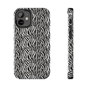 Zebra Print Tough Phone Case - Durable Protection for Style and Function