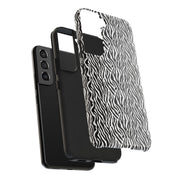 Zebra Print Tough Phone Case - Durable Protection for Style and Function