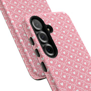 Cute Patterned Samsung Galaxy Phone Case - Tough Cases with Pink Hearts