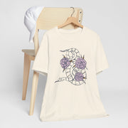 Botanical Snake Unisex Jersey Tee - Stylish Floral Design for Nature Lovers
