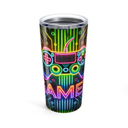 Gaming Neon Tumbler 20oz - Colorful Drinkware for Gamers