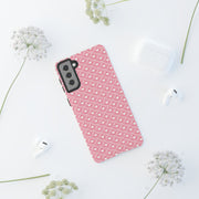 Cute Patterned Samsung Galaxy Phone Case - Tough Cases with Pink Hearts