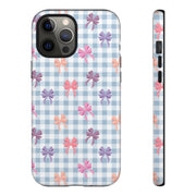 Cute Bow Pattern iPhone Case - Tough Cases for Girls & Women