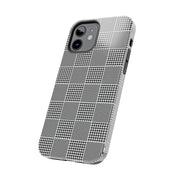 Chic Houndstooth Tough Phone Case - Stylish and Durable Protection