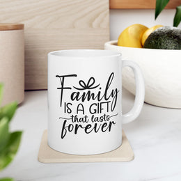 Family is the Heart of the Home Ceramic Mug - 11oz & 15oz