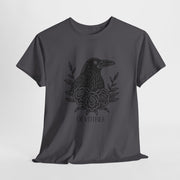 Devoted Raven Floral Unisex Heavy Cotton Tee