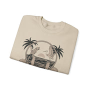 Tropical Paradise Sweatshirt - Unisex Heavy Blend™ Crewneck with Palm Trees & Parrots