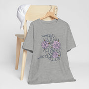 Floral Snake Unisex Jersey Tee - Stylish Graphic T-Shirt for Nature Lovers
