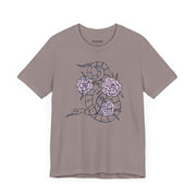 Botanical Snake Unisex Jersey Tee - Stylish Floral Design for Nature Lovers