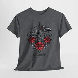 Devotree Unisex Heavy Cotton Tee - Vintage Eagle & Roses Graphic Shirt