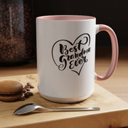 Best Grandma Ever Accent Coffee Mug - Perfect Gift for Mother's Day and Grandparent Celebrations