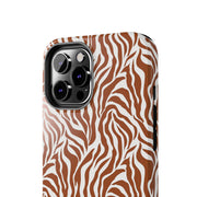 Stylish Zebra Print Tough Phone Case - Durable Protection & Trendy Design