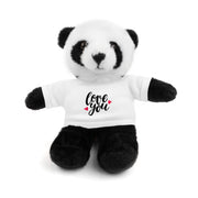 Cute Stuffed Animal with 'Love You' Tee - Perfect Gift for Kids and Beloved Ones