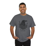 Devoted Raven Floral Unisex Heavy Cotton Tee