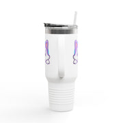 Cute Animal Insulated Travel Mug - 40oz with Straws and Handle