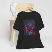 Nature-Inspired Graphic Tee - Wolf & Deer Design
