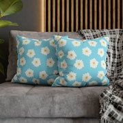 Daisy Print Square Pillowcase - Bright Floral Home Decor
