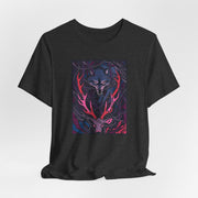 Nature-Inspired Graphic Tee - Wolf & Deer Design