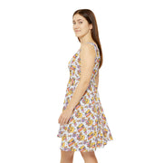 Playful Women's Skater Dress with Fun Prints - Perfect for Casual Outings and Holidays