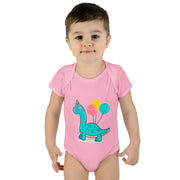 Cute Dinosaur Birthday Bodysuit for Infants - Fun Baby Clothes with Balloons