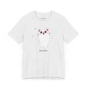 Cute Cat Devotion Unisex Short Sleeve Tee - Fun & Playful T-Shirt for Cat Lovers
