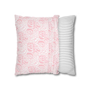 Inspirational Love Pillowcase - Soft Spun Polyester Square Cushion with Heart Design