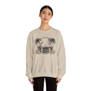 Tropical Paradise Sweatshirt - Unisex Heavy Blend™ Crewneck with Palm Trees & Parrots