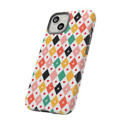 Colorful Playing Card Pattern Tough Case for iPhone