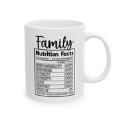 Whimsical Nutrition Facts Ceramic Mug - Fun Coffee Cup for Foodies and Diet Enthusiasts