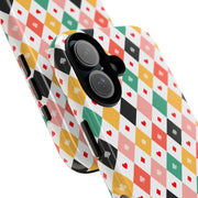 Colorful Playing Card Pattern Tough Case for iPhone