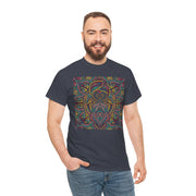 Trippy Nature Unisex Heavy Cotton Tee - Colorful Psychedelic Design