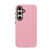 Cute Patterned Samsung Galaxy Phone Case - Tough Cases with Pink Hearts