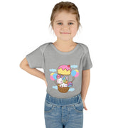 Cute Baby Bodysuit with Ice Cream and Balloons Design