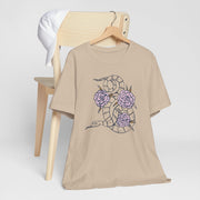 Botanical Snake Unisex Jersey Tee - Stylish Floral Design for Nature Lovers