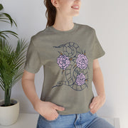 Floral Snake Unisex Jersey Tee - Stylish Graphic T-Shirt for Nature Lovers