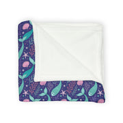 Cozy mermaid Pattern Soft Blanket – Perfect for Home Décor & Gifts