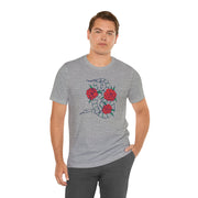 Snake and Roses Unisex Jersey Tee - Stylish Graphic Tee for Nature Lovers
