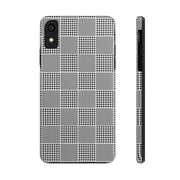 Chic Houndstooth Tough Phone Case - Stylish and Durable Protection
