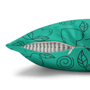 Turquoise Heart Pattern Faux Suede Pillowcase – Cozy Home Decor for Love & Comfort