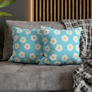 Daisy Print Square Pillowcase - Bright Floral Home Decor