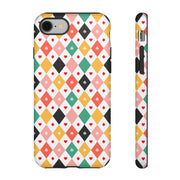 Colorful Playing Card Pattern Tough Case for iPhone