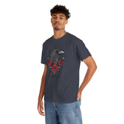 Devotree Unisex Heavy Cotton Tee - Vintage Eagle & Roses Graphic Shirt