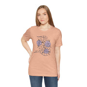 Serpent and Flower Graphic Unisex Tee - Nature-Inspired Design